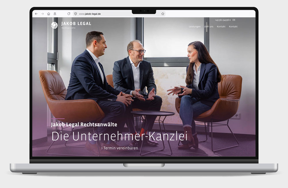 Mockup Website Jakob Legal